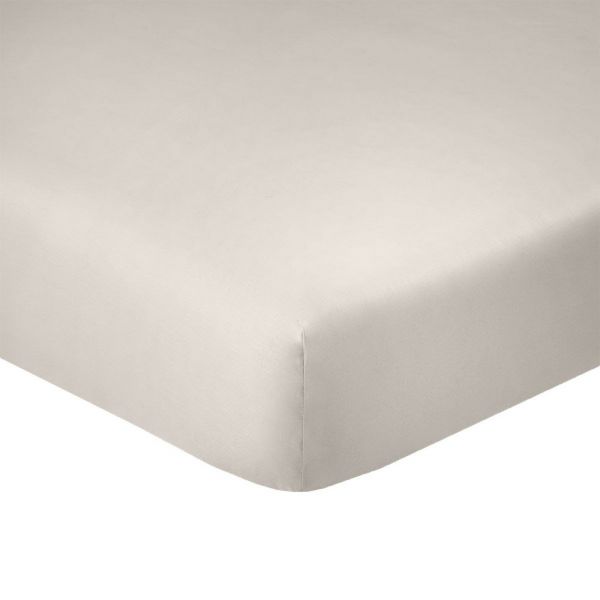 Drap housse 90x190 +25 cm Coton Beige