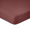 Drap housse 90x190 +25 cm Coton Rouge Tomette