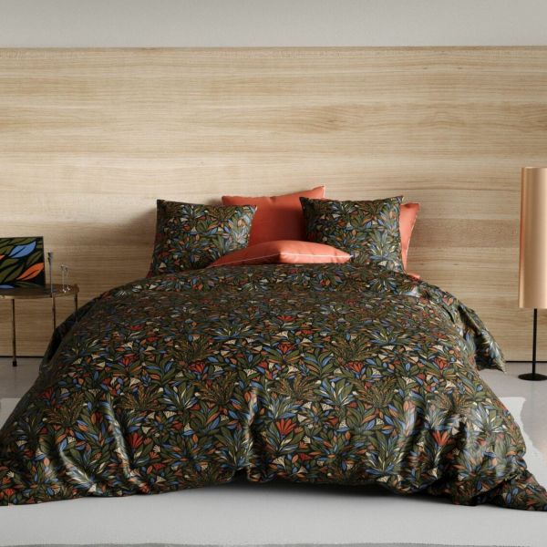 Housse de couette réversible 240x260 cm + 2 taies d'oreiller 63x63 cm Percale de Coton Bogota