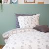 Housse de couette 140x200 cm + 1 taie d'oreiller 63x63 cm Gaze de Coton Foret