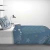 Housse de couette 140x200 cm + 1 taie d'oreiller 65x65 cm 100% Coton 47 fils Nuit Bleue