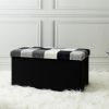 Coffre de rangement banc pliable Patchwork Gris