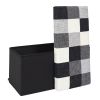 Coffre de rangement banc pliable Patchwork Gris