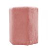 Pouf velours côtelé 35 cm rose