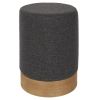 Pouf scandinave rond gris