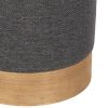 Pouf scandinave rond gris