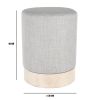 Pouf scandinave rond gris clair