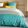 Housse de couette 220x240 cm + 2 taies d'oreiller 63x63 cm 100% Coton 57 fils Aurah