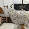 Housse de couette 220x240 cm + 2 taies d'oreiller 65x65 cm 100% Coton Bio 57 fils Eloa