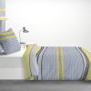 Housse de couette 140x200 cm + 1 taie d'oreiller 63x63 cm 100% Polyester 60 gsm Vaxo Jaune