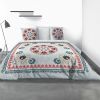 Housse de couette 240x260 cm + 2 taies d'oreiller 100% Coton 47 fils Camelia