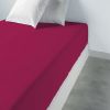 Drap housse 160x200 +35 cm 100% Coton 57 fils Cerise