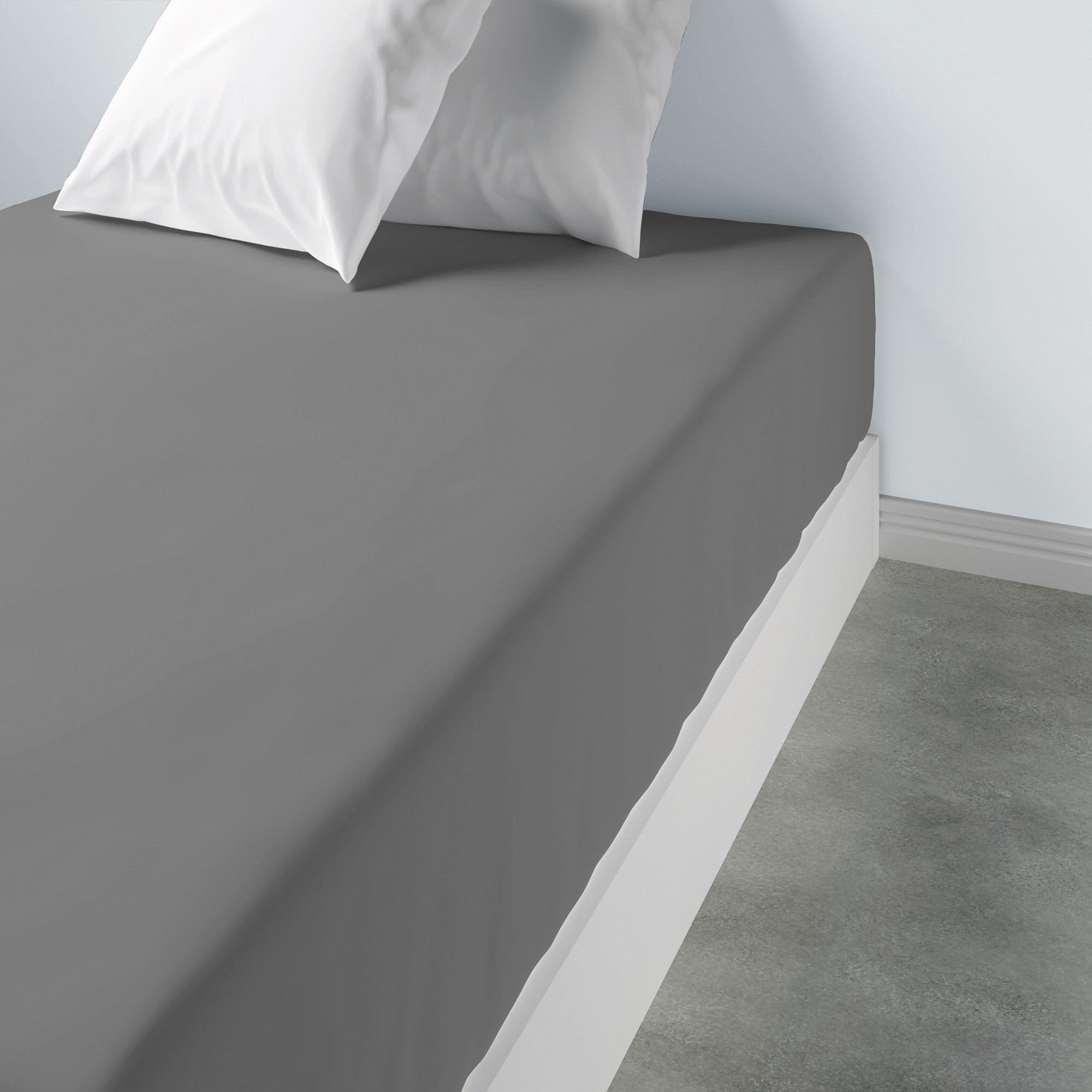 Drap-housse Satin Blanc Bonnet 35 - 160x200 cm - Le Roi du Matelas