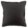 Housse de couette 200x200 cm + 2 taies d'oreiller 63x63 cm Coton 57 fils Gris Foncé