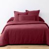 Housse de couette 220x240 cm + 2 taies d'oreiller 63x63 cm Coton 57 fils Cerise