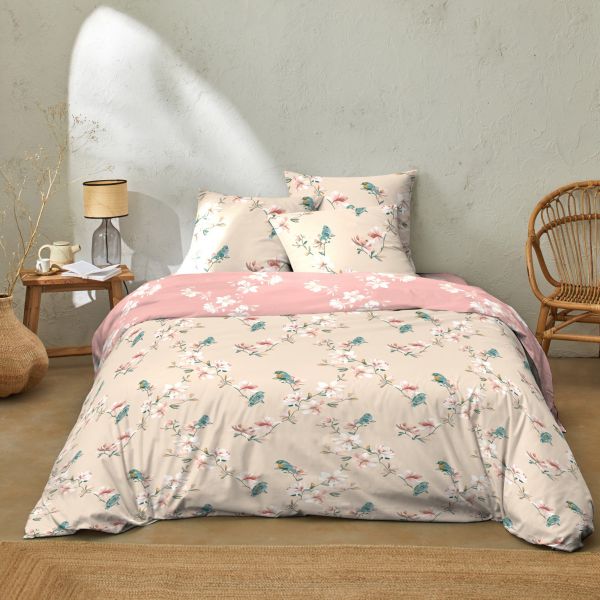 Housse de couette 220x240 cm + 2 taies d'oreiller 63x63 cm Coton 51 fils Missy Multico