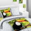 Housse de couette 220x240 cm + 2 taies d'oreiller Coton 57 fils Toucan