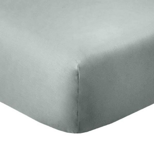 Drap housse 140x190 +35 cm Coton 57 fils Silver