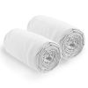 2 Draps housse 80x200 +35 cm Coton 57 fils Blanc