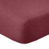 Drap housse 160x200 +35 cm Coton 57 fils Cerise