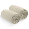 2 Draps housse 80x200 +35 cm Coton 57 fils Latte