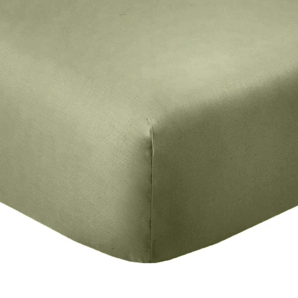 Drap housse 160x200 +35 cm 100% Coton 57 fils Verveine pas cher