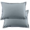 Lot de 2 taies d'oreiller 50x70 cm Coton 57 fils Bleu Polaire