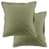 Lot de 2 taies d'oreiller 63x63 cm Coton 57 fils Verveine