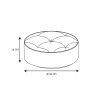 Pouf rond Patchwork gris 50 cm