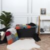 Pouf pliable coffre de rangement Patchwork