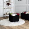 Pouf pliable coffre de rangement Patchwork