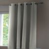 Rideau Occultant 140x180 cm Polyester Gris Clair