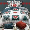 Housse de couette 220x240 cm + taies d'oreiller, coton 57 fils, Home Sweet Home