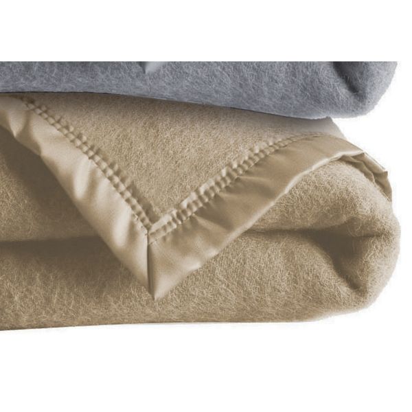 Couverture 180x220 cm Polyester / Viscose Beige