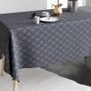 Nappe 150x250 cm Polyester à motifs Flocon Gris