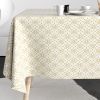 Nappe 150x250 cm Polyester à motifs Flocon Beige