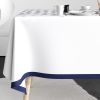 Nappe rectangulaire anti tache 140x200 cm Coton Murmure Bleu