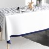 Nappe rectangulaire anti tache 140x250 cm Coton Murmure Bleu