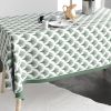 Nappe rectangulaire anti tache 140x300 cm Coton Papyrus Vert