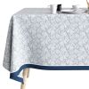 Nappe rectangulaire anti tache 140x250 cm Coton Planta Bleu