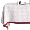 Nappe rectangulaire anti tache 140x200 cm Coton Barba Prune