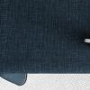 Nappe rectangulaire anti tache 140x250 cm Coton Chambray Bleu