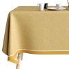 Nappe rectangulaire anti tache 140x250 cm Coton Chambray Or