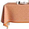 Nappe rectangulaire anti tache 140x250 cm Coton Chambray Terracotta