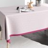 Nappe rectangulaire anti tache 140x250 cm Coton Pira Rose