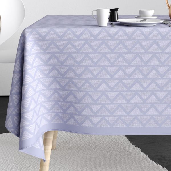 Nappe rectangulaire anti tache 140x300 cm Coton Tana Glycine