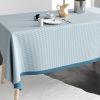 Nappe rectangulaire anti tache 140x200 cm Coton Vichy Bleu