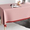 Nappe rectangulaire anti tache 140x300 cm Coton Vichy Rouge