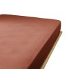 Drap housse 90x190 cm en Gaze de coton Terracotta