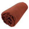 Drap housse 90x190 cm en Gaze de coton Terracotta